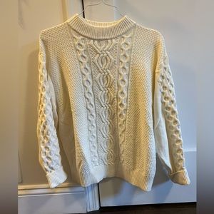 Urban Outfitters Oversized Cream Cable Knit Sweater